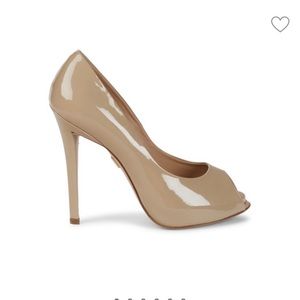 ROGER VIVIER Peep-Toe Patent Leather Pumps